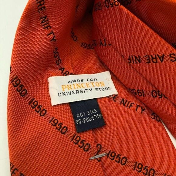 Men's Vintage Princeton 50s Are Nifty Silk Blend Tie - Mid Century - Picture 3 of 5